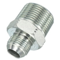 Hex Reducing Nipple Connectors Pipe Adapter 7/8 Male 37° Flare JIC x 1 Male NPT