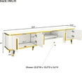 thumbnail image 6 of Tv Cabinet For 80-89" Tvs, White And Golden, Versatile Storage Compartments Stand With Golden Legs, Up To 85" Functional Cabinets, 6 of 6