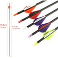 thumbnail image 4 of SHARROW 31" Carbon Arrows Hunting Arrows Spine 250 300 350 400 500 600 with Replaceable Points Targeting Practice Arrows for Compound/Recurve/Long Bow 6/12pcs, 4 of 7