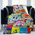 thumbnail image 1 of The Amazing Anime World of Gumball Blanket Throw Blankets Ultra Soft Flannel Lightweight Throws for Couch, Bed,All Seasons Use 60""x50"", Black, 1 of 9