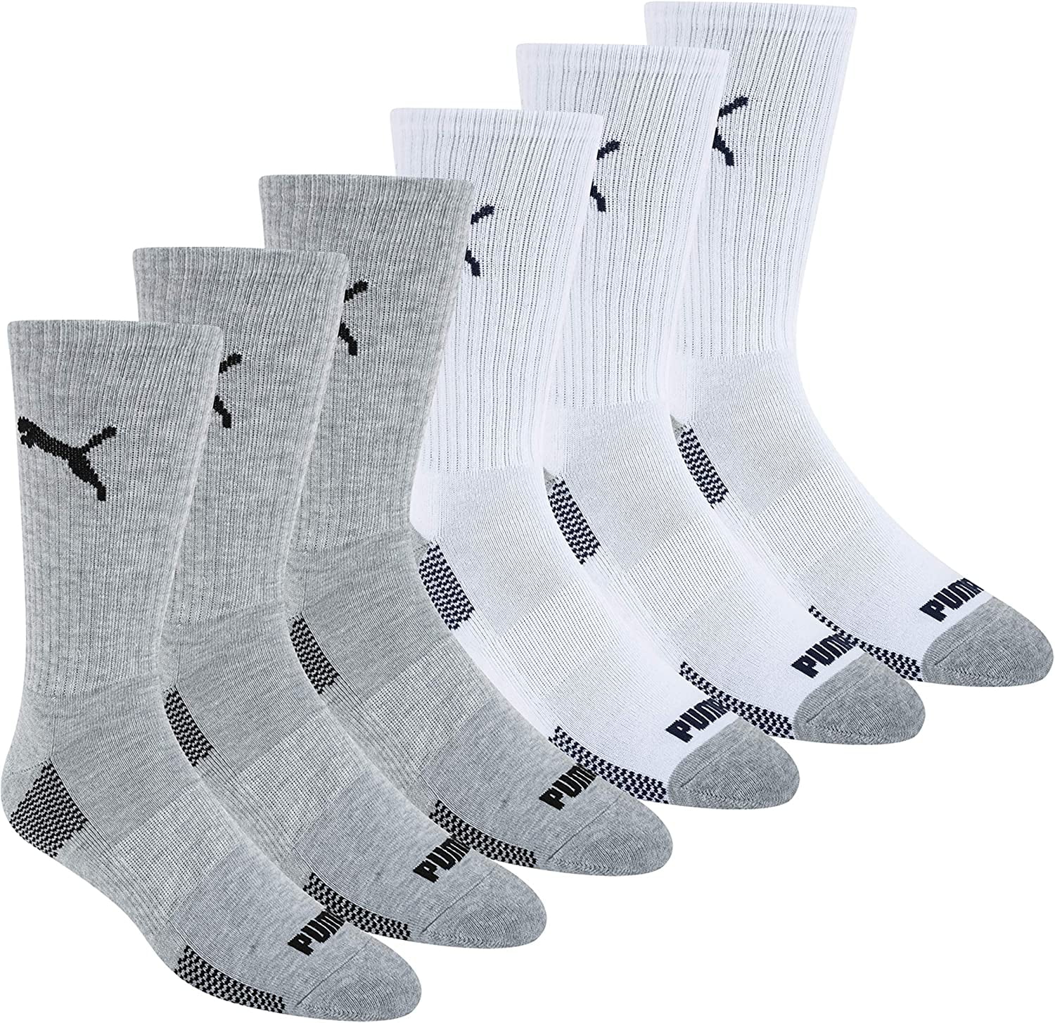 PUMA Mens 6-Pack Low Cut Atheltic Socks White - Walmart.com