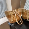 thumbnail image 2 of Bolsa De Hombro Bolso de mano para mujer, bolsos de paja, bolso de mano de verano, bolso de playa tejido, embrague femenino (caqui) Tmvgtek Para Estrenar, 2 of 4