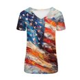 thumbnail image 5 of Qetyuw Womens Independence Day Shirts Funny Patriotic Red White and Blue Graphic Tshirts Tunic Short Sleeve Tees Trendy V Neck Blouses Tops Business Casual Tops for women, 5 of 5