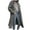 Grey, variant on Lolmot Fashion Womens Lapel Solid Windbreaker Jacket Coat Double Breasted Overcoat