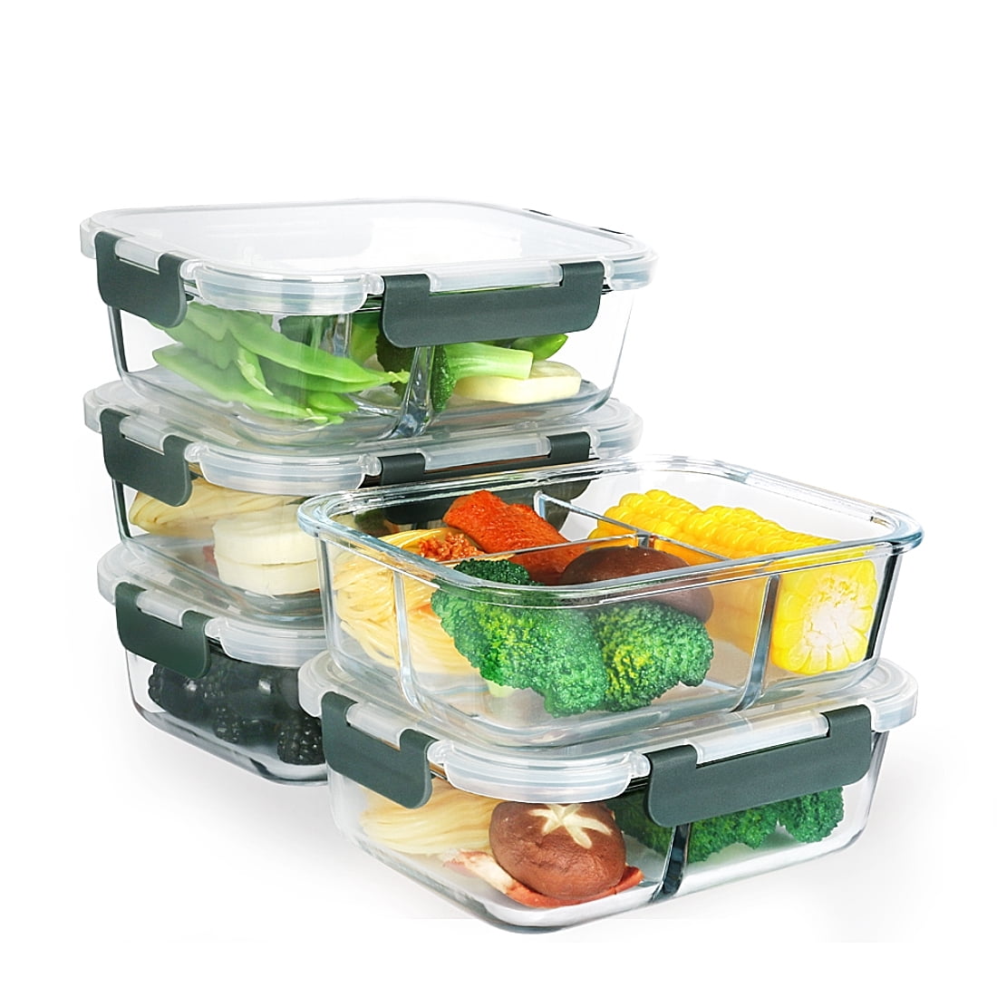 Glass Meal Prep Containers - 4-Pack 35 Oz. 3 Compartment Bento Box Lunch  Containers | Bento Lunch Bo…See more Glass Meal Prep Containers - 4-Pack 35