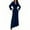 Navy, variant on Women's Casual Fashion Solid Color Two-Piece Suit, Elegant and Modern Outfit for Office or Daily Wear,Navy,L