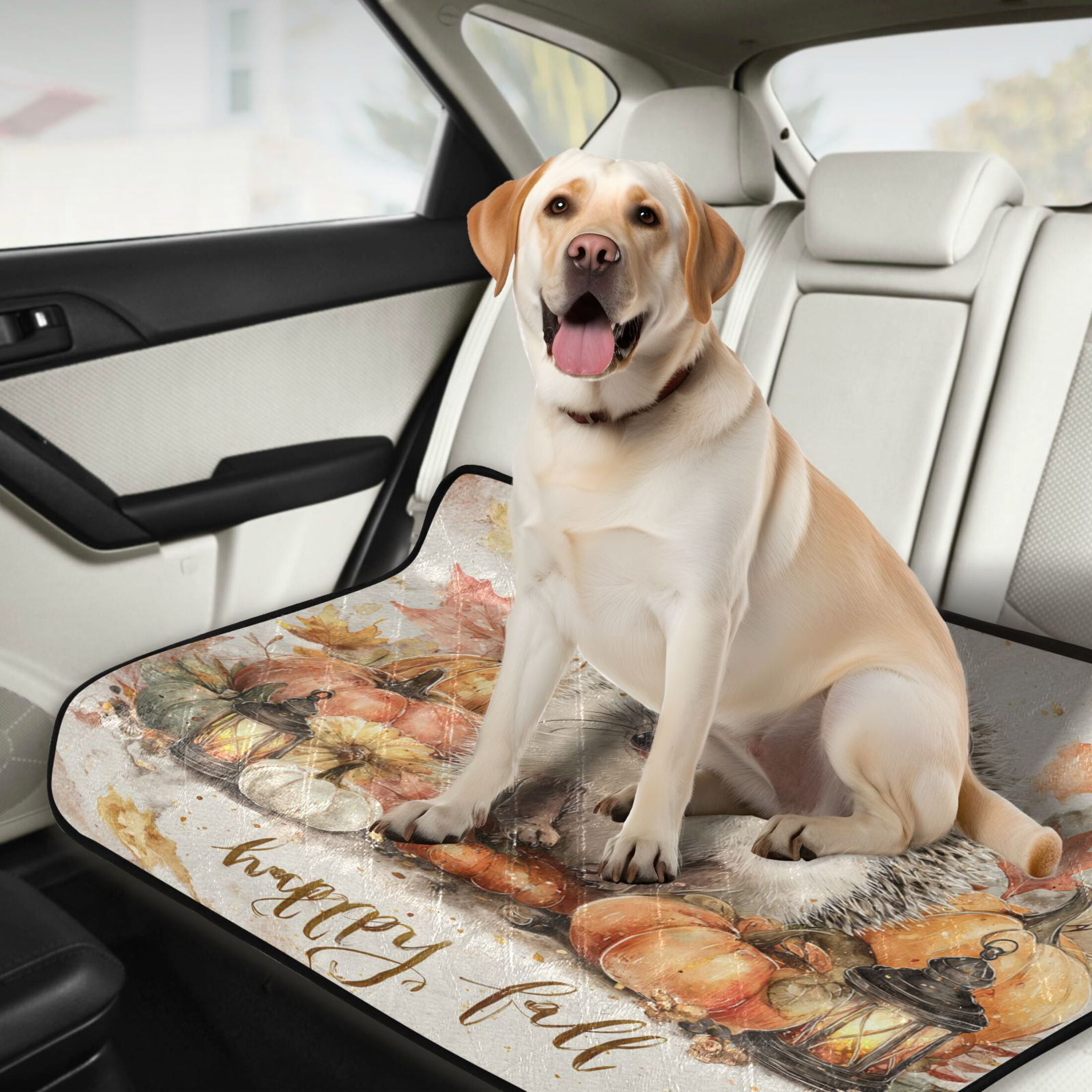 Qxltty Cute Hedgehog Cat litter Pads Pet Set of 2 Diaper Mats Center Anti-leakage Layer Absorbent Soft and Comfortable