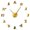 Gold,27inch, variant on Pair Dance Sign 3D DIY Wall Clock Gift for Dancer Mute Clock Watch Dance Room Decor Self Adhesive Creative Show Kit Decoration(Black,27inch)