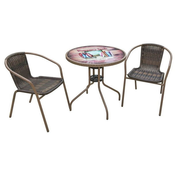 3Pc Patio Bistro Set in Espresso