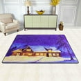 thumbnail image 2 of SKYSONIC Winter Houses Non-Slip Area Rug, Snowfall Night Floor Carpet Comfort Floor Mats Decor for Indoor Front Porch Living Room Bedroom Kitchen, 36"x24", 2 of 5