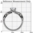 thumbnail image 2 of High polished (no plating) Stainless Steel Ring with AAA Grade CZ in Clear for Women Style TK065, 2 of 5