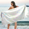 thumbnail image 6 of Dreamtimes Hologram Star Beach Towel,Absorbent Quick Dry Sport Towel Oversized Lightweight Soft Bath Towel for Travel Sports Pool Swimming Bath Camping 30x60in, 6 of 7