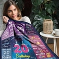 thumbnail image 6 of 20th Birthday Gifts for Girls Throw Blanket 50"x60" 20 Year Old Girl Birthday Gift Soft Blanket for Couch Bed 20th Birthday Decorations for Girls Best Teenage Girl Gifts for 20 Year Old Girls, 6 of 6
