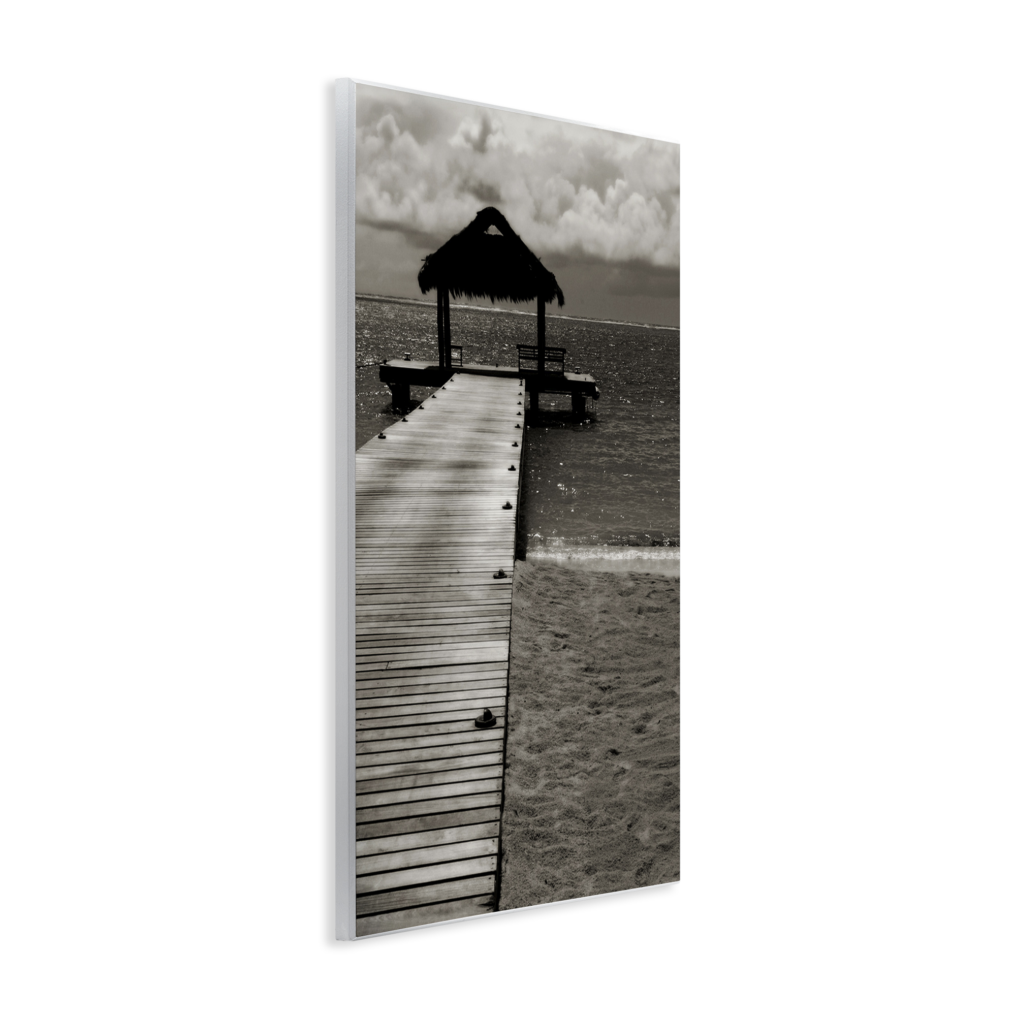 Stupell Industries Covered Jetty Dock Landscape Photography Unframed Art Print Wall Art, 10 x 15