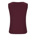 thumbnail image 4 of fatyb Tank Tops Women's Casual Sleeveless V Neck Wrap Shirts Solid Color Summer Vacation Tee Blouses, 4 of 5