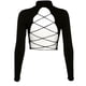 thumbnail image 5 of Camiseta de mujer con espalda abierta Camiseta hueca de manga larga Top de poliéster, M Methold AP000504-02, 5 of 7