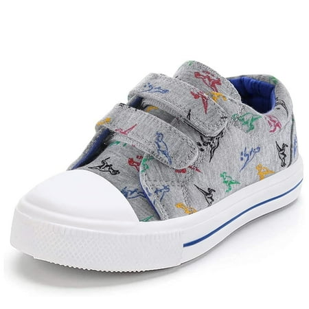 Kushyshoo Raptor Dinosaur Toddler Shoes Kids Sneakers with Cartoon Dual Hook and Loops 10M
