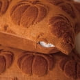 thumbnail image 2 of Burnt Orange Fall Pumpkin Decorative Throw Pillow Covers Set of 2, 20x20 Inch Soft Plush 3D Embroidered Halloween Pillow Covers for Fall Decorations Farmhouse Cushion Covers for Thanksgiving, 2 of 9