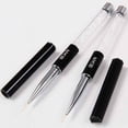 thumbnail image 2 of Jumpingount Crystal Acrylic Nail Art Brushes Gel Painting Line Brush Pen Manicure Nail Liner AcrylicTools Envío en Rusia Juegos de manicura negro 9 mm Jumpingount MJ0784-02, 2 of 6