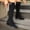 Black, variant on Women's Chunky Heel Knee High Boots, Fall Winter Pointed Toe Chunky Heel Versatile Over The Knee Boots with Breathable Lining, Trendy Footwear for Daily Party Wear