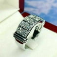 thumbnail image 2 of 2Ct Men's Round Cut Lab Created Diamond Wedding Band Ring 14K White Gold Plated, 2 of 4