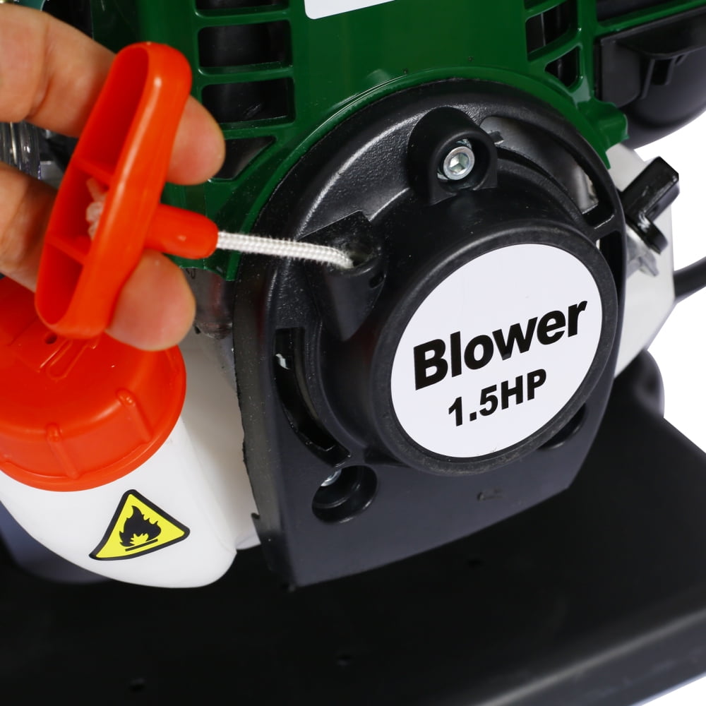 37.7cc 4-Stroke Backpack Leaf Blower, 1.5HP 580CFM Lightweight Gas Blower, 16.5lbs Ergonomic Design with Adjustable Harness, for Home & Commercial Yard Cleanup