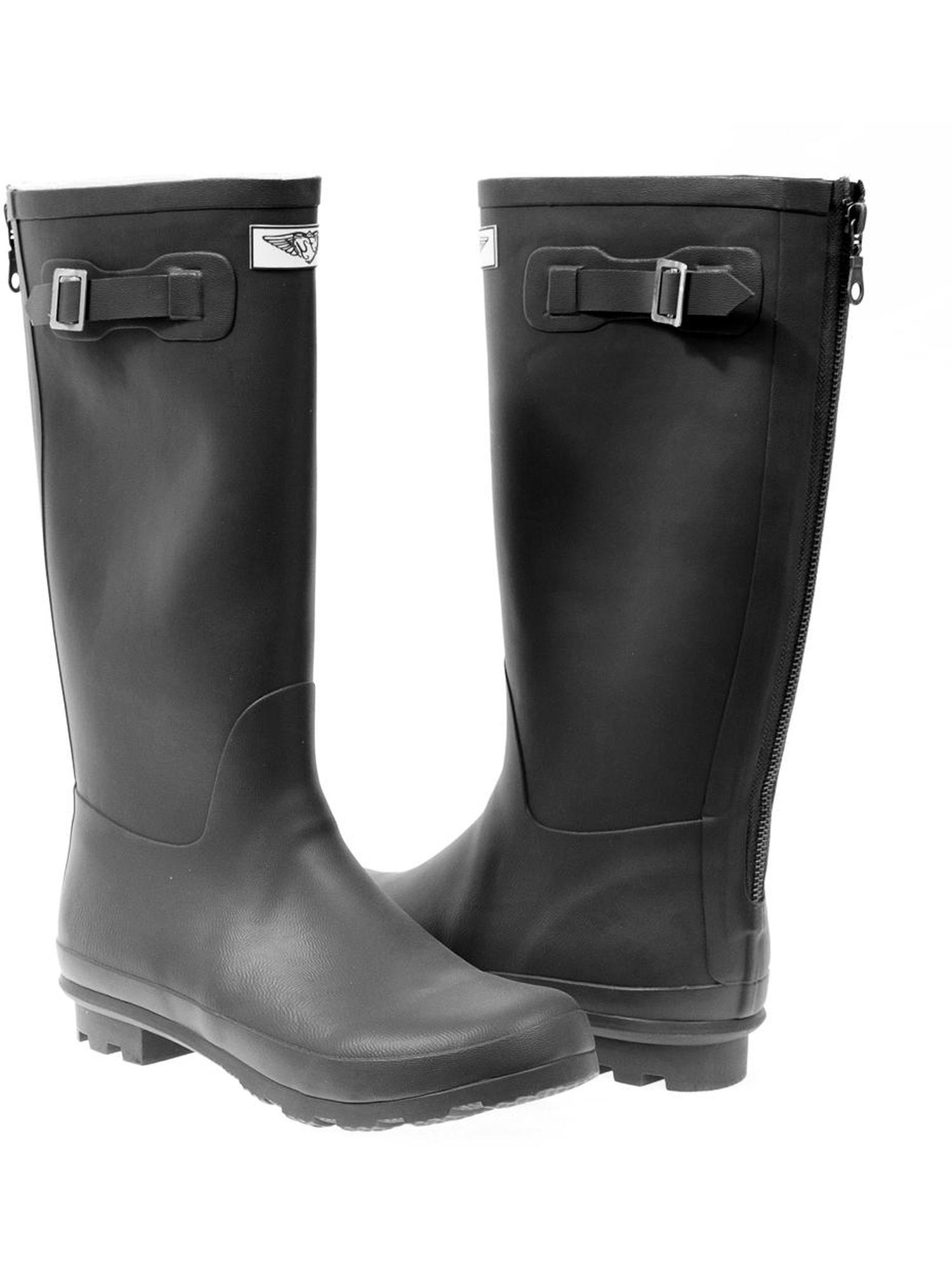 Forever Young Women's Mock Zipper Rain Boot