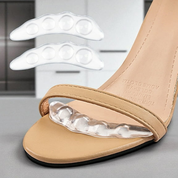 No-Slip Shoe Pads – 2pcs Silicone Insoles for High Heels & Slippers | Stays in Place All Day