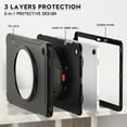 thumbnail image 6 of Allytechgroup Galaxy Tab A9+ Case SM-X210 X215 X216 11 Inch, Rotating Stand Heavy Duty Shockpoof Kids Friendly Drop Proof TPU PC Back Case Cover for Samsung Galaxy Tab A9 Plus 11",Black, 6 of 11