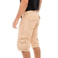 thumbnail image 4 of Notus Men's 100% Cotton Twill Cargo Shorts - Six Pockets, Comfortable & Durable Summer Wear Khaki 30, 4 of 7