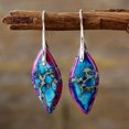 thumbnail image 5 of Bohemian Natural Imperial Stone Leaf Dangle Earrings For Women Jewelry Gift, 5 of 5