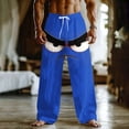 thumbnail image 2 of Lenago Mens Pants Smiling Face Pants Loose Pants Casual Pants Mid Waist Outdoor Vacation Home Elastic Drawstring Waist Pants with Pockets Pants for Men, 2 of 4