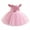 Pink, variant on IBTOM CASTLE Toddler Baby Girls Flower Bowknot V Back Tutu Dress Baby Princess Wedding Bridesmaid Birthday Party Pageant Baptism Formal Dresses 6-12 Months White
