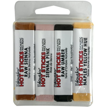 UPC: 0813043016361 | Enkaustikos Hot Sticks Set  4-Sticks  Warm Colors