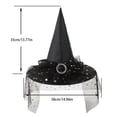 thumbnail image 3 of Glisme Halloween Party Supplies Hallomas Kids Witch Hats With Mesh Lace Decorative Props Headdress Theme Decoration Party Holiday Hats Gd1, 3 of 3