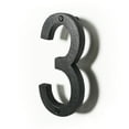 thumbnail image 2 of Floating Mount Colonial Cast Iron House Address Number 3, Rustic House Numbers, 6.5 inches, Matte Black, 2 of 5