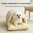 thumbnail image 2 of Removable and Washable Winter Closed-Off Cat Bed, Cotton Cat Bed, Cotton Soft Cozy Sleeping Nest, Comfortable Warm Secure Snuggle Hut for Cats, Closed-Off Plush Cats Cave for Pet Comfort, 2 of 8