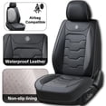 thumbnail image 5 of Universal Car Seat Covers, Pu Waterproof Artificial Leather Protectors, 360° Full Coverage, Upgrade Interior Accessories For Cars, Suitable For Most Vehicle Models., 5 of 9