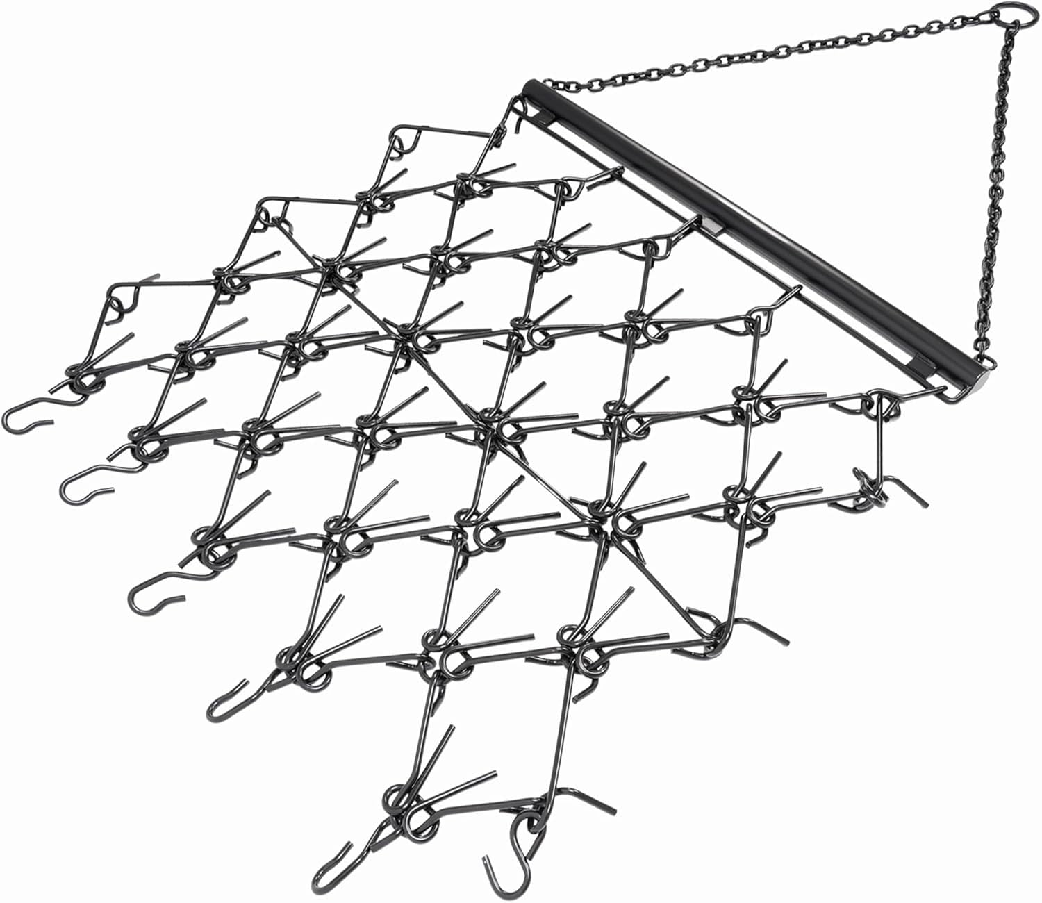 KOJEM 4'W x 4'L Chain Drag Harrow Compatible with Tractors ATV UTV Lawn Tractor Attachments