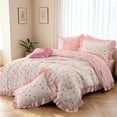 thumbnail image 6 of NTBED Colorful Flowers Comforter Set Soft Bows Mushrooms Kids Bedding Set with Sheet, Full, White, 6 of 10