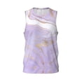thumbnail image 2 of Easygdp Lavender Glitter Foil Stripes Men's Mesh Basketball Jersey Quick Drying Sleeveless Shirts Fitted Muscle Tank Tops Sport Round Neck T-Shirt - X-Large, 2 of 9