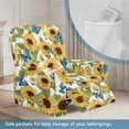 thumbnail image 2 of SCRAWLGOD Sunflower Butterfly White Recliner Chair Cover, Stretch Non Slip Recliner Couch Covers , Thick Soft 4-Pieces Recliner Cover Fitted Reclining Chair Slipcovers for Living Room, 2 of 7