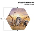 thumbnail image 3 of Balery 6 Pcs Wildlife Protectionleather Coasters Set, Drink Table Cup Coasters For Living Room Kitchen Coffee Decor, 3 of 9