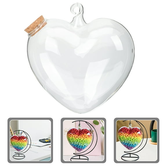 GOOHOCHY  Heart Shaped Vase Colored DIY Decoration Landscape Container