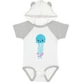 thumbnail image 3 of Inktastic Blue Jellyfish, Cute Jellyfish With Pink Ribbons Girls Baby Bodysuit, 3 of 5