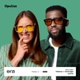 thumbnail image 4 of OPULIZE ERA Blue Light Glasses for Women Men, Oversized Frame with Clear Yellow & Orange Lens and UV400 Protection, Anti-Reflective & Anti-Glare, Computer & Screen Glasses, Clear (Pack of 3), 4 of 7