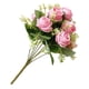 thumbnail image 5 of Inteprter 9 rosas artificiales, ramo de Camelia, simulación Floral, hogar, boda, pared de flores, de fiesta, accesorios de decoración de flores Flores artificiales, 5 of 6