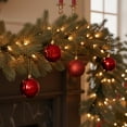 thumbnail image 3 of Northlight 4ct Shatterproof 4-Finish Christmas Ball Ornament Set 6" - Red, 3 of 4