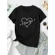 thumbnail image 2 of Camiseta De Manga Corta Para Mujer, Camisetas De Verano Para Pescar, Acampar, Uso DiarioRelaxed Style, Women's Casual "I Love You" Heart Arrow Graphic Tee - Short Sleeve, Round Neck, Comfortable Pol, 2 of 6