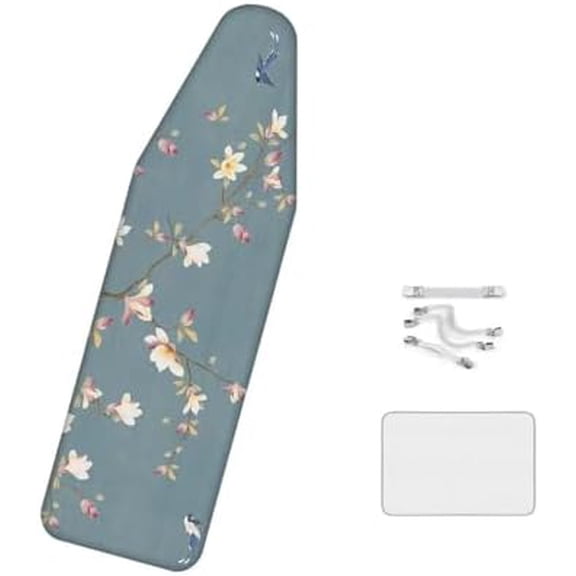 Extra Large Replacement Ironing Board Cover, 61.8x22.8 Inches, Drawstring Design for Easy Adjustment and Installation, Heavily Padded Ironing Board Cover with Scorch Resistant Pads